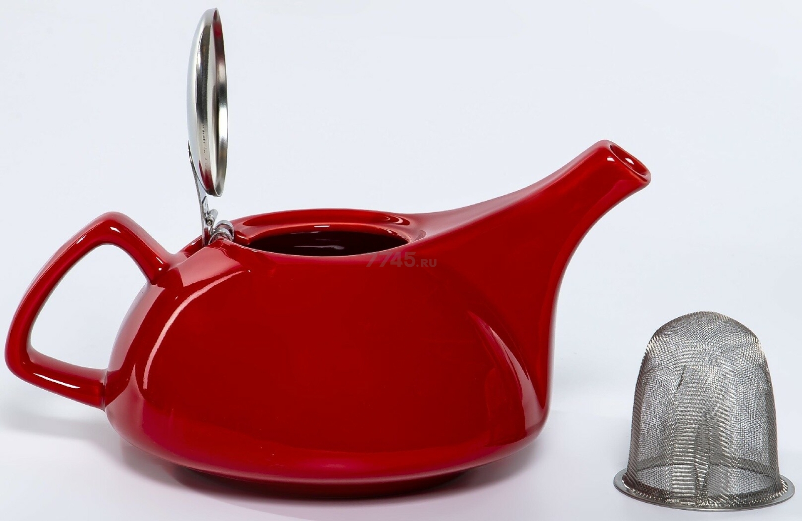 Заварочный чайник керамический ELRINGTON Феличита Глазурь Red 0,9 л (4660087532175) - Фото 4